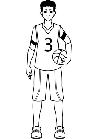 Basketball Player From Boys Coloring Page